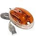 3-Button USB Crystal Beetl Ball Mouse (Translucent Orange)