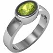 14K White Gold Peridot Ring
