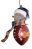Illinois Fighting Illini NCAA Touchdown Snowman Christmas Ornament