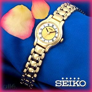 Women's White/Gold Dial Bracelet Watch by Seiko Seiko Watches, Women's White/Gold Dial Bracelet Watch by Seiko, Womens Watches