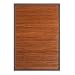 Anji Mountain Bamboo Chairmat & Rug Co. 2-Foot-by-3-Foot Bamboo Rug, Contemporary Chocolate