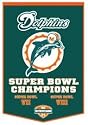 Miami Dolphins 24"x36" Wool Dynasty Banner