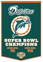 Miami Dolphins 24''x36'' Wool Dynasty Banner