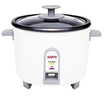 Sanyo EC-503 3-Cup Rice Cooker and Vegetable Steamer, White