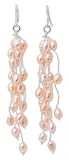 Pearl earrings, 'Cascades'