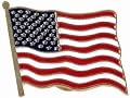 USA Flag Lapel Pin Standard - Flag A-Series 2 with Shorter Pole