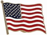 USA Flag Lapel Pin Standard - Flag A-Series 2 with Shorter Pole