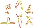 Bama Bandz Tye-Dye Gymnastics Glow in th Dark Rubber Band (24 ct)