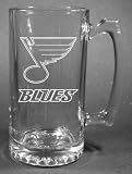 NHL St. Louis Blues Laser Etched 27oz Glass Beer Mug