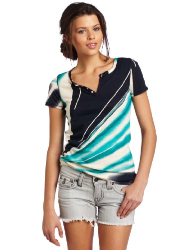 Lucky Brand Women's Ocean Tee, Blue Multi