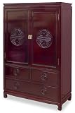 Rosewood Longevity Design Armoire - Dark Cherry
