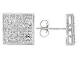 10KT WG .50CTW DIAMOND MICRO PAVE EARRINGS