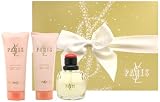Paris by Yves Saint Laurent for Women 3 Piece Set Includes: 2.5 oz Eau de Toilette Spray + 2.5 oz Voile de Rose Body Lotion + 2.5 oz Gel de Rosee Bath and Shower Gel
