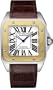 Cartier Men's W20072X7 Santos 100 XL Automatic Yellow Gold Stainless Steel and Leather Watch