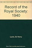 The Record of The Royal Society of London for the Promotion of Natural Knowledge