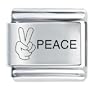 Peace Hand Sign Italian Charms