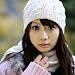 BDS -1 Cute Men/Women Warm Beanie Snowboarding Winter Warm Hats (White) with BDS Ponytail Holder