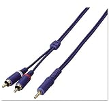 ELECOMオーディオケーブル_ステレオミニ-ピンX2 1.0m DH-MWR10