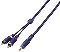 ELECOM オーディオケーブル_ステレオミニ-ピンX2 1.0m DH-MWR10