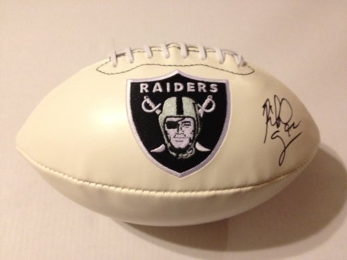 Oakland Raiders RICHARD SEYMOUR Signed Autographed Logo Football COA