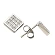 14kt White Gold Square Diamond Fashion Earrings