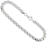 16 In. Sterling Silver 3/16 In. (5 Mm) Heavy Round Box Chain, Nickel F...