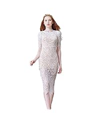 Sheath Short Sleeves Elbow Length Sleeves Tea Length 2015 Lace Prom Dress/Party Dress/Wedding Dress 