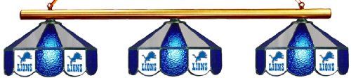 Detroit Lions Pool Table Light - Stained Glass Shades