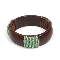 Shesham Wood, Glass Beads, and Bangle "Wiring Hope" -Fair Trade Gifts