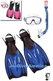 Joe's Squidz Mask Fins & Snorkel Set for Young Kids (age 3-teen)