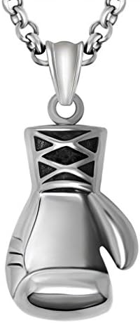 Blingbling Jewelry Cool Smooth Polished Fist Boxing Glove Pendant Necklace Jewelry with 24 Inch Chain
