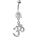 Cubic Zirconia Ohm Symbol Belly Ring