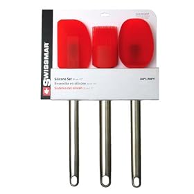 Red Silicone 3 Pc. Tool Set by Swissmar by Pastry Brushes