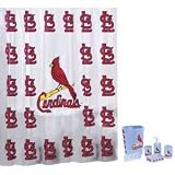 St. Louis Cardinals Combo 7 Piece Frosty Bathroom Set & 3 Piece Bath Rug Set