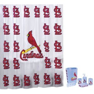 St. Louis Cardinals Combo 7 Piece Frosty Bathroom Set & 3 Piece Bath Rug Set