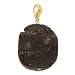 Lava Pendant 03 Black Wavy Oval Slab Crater Stone Gold Lobster Claw 3