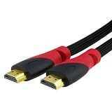 15 FT / 4.6 M Premium Black High Speed HDM Cable (Version 1.3b) (M/M) Red / Black Plug for Sony PS3