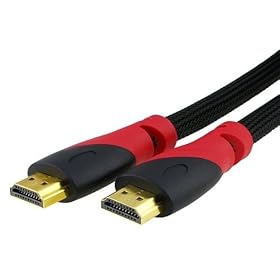 25ft Ultra-High Speed HDMI Cable - Version 1.3b - 1080p - Gold Plated Connectors Black / Red - PS3