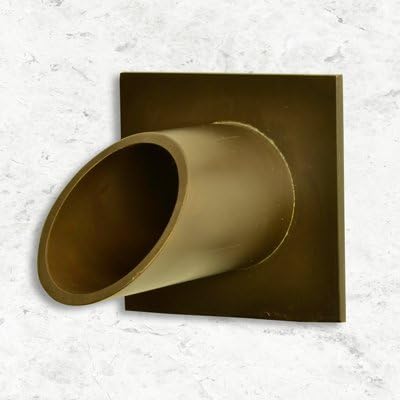 Deco Wall Scupper w/Square Backplate - 1.5" in Oil Rubbed Bronze