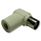 RF Coax Right Angle SOCKET for TV Aerial Cables - Freeview compatible