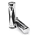 Krator® Motorcycle Diamond Chrome Rubber Hand Handlebar Grips Grip Custom High Quality Chrome Billet Grips Fits Cruisers Harley Suzuki Kawasaki Yamaha Honda with 1
