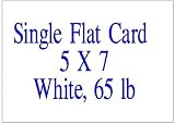 Single Flat card 5 x 7 white - 200 cards