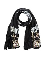 VIA DELLE PERLE Pañuelo Seda (Negro / Marfil)