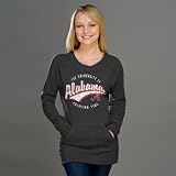 Alabama Crimson Tide Heather Black Women's Swept Up Scoop Neck Sweatshirt