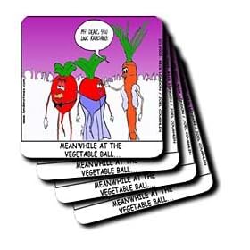 Best Dressed Vegetable - Set Of 4 Coasters - Soft by 3dRose LLC