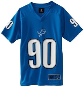 NFL Detroit Lions Ndamukong Suh 8-20 Boys NFL Fashion Performance Tee (Black, Medium)