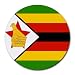 Zimbabwe Flag Round Mouse Pad