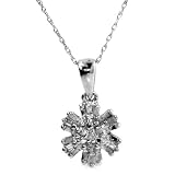 10k Choice of White or Yellow Gold Diamond Cluster Pendant (.08 cttw, I-J Color, I2-I3 Clarity)