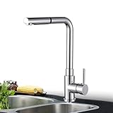 Tophome 　キッチン用 シングルレバー 泡沫 混合水栓 キッチン蛇口 台所蛇口 ホース引出し 冷熱混合水栓 　水道 蛇口 シンク や 洗面台 水栓金具 引出し式水栓　クロム