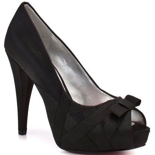 PARIS HILTON Women's Marni (Black Satin 7.0 M)
